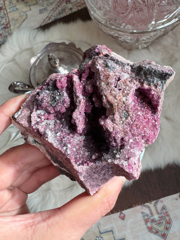 Cobalt Calcite Cluster