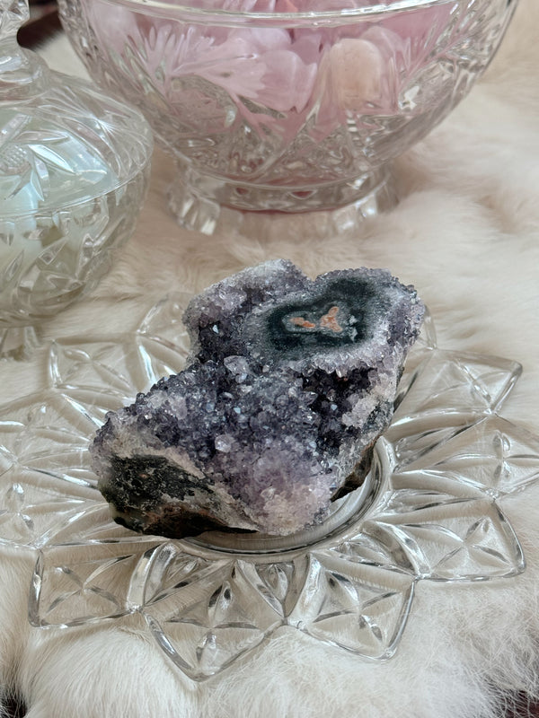 Amethyst Druzy Cluster With Stalactite