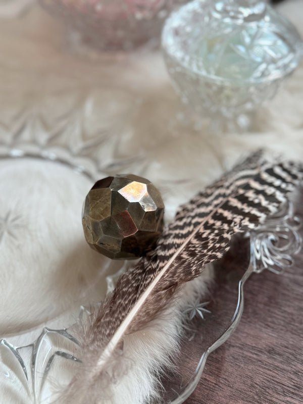 Pyrite Multi-faceted Sphere