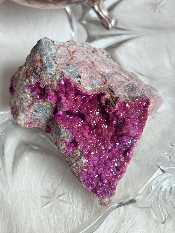 Cobalt Calcite Cluster