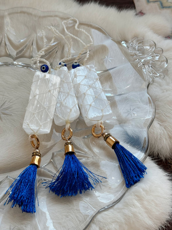 Selenite Evil Eye Hanging