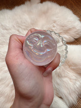 Angel Aura Quartz Smiling Moon/Sun Face Sphere