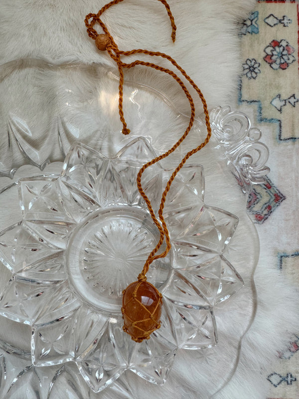 Threaded Citrine Pendant