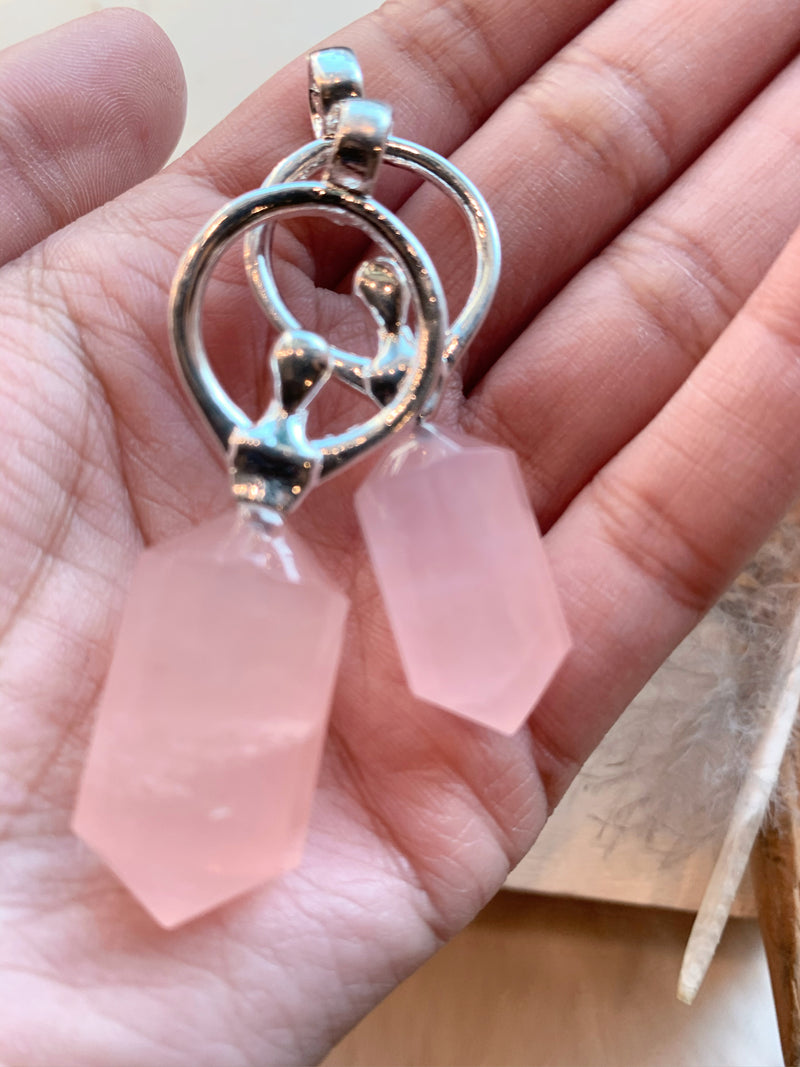 Rose Quartz Goddess Pendant