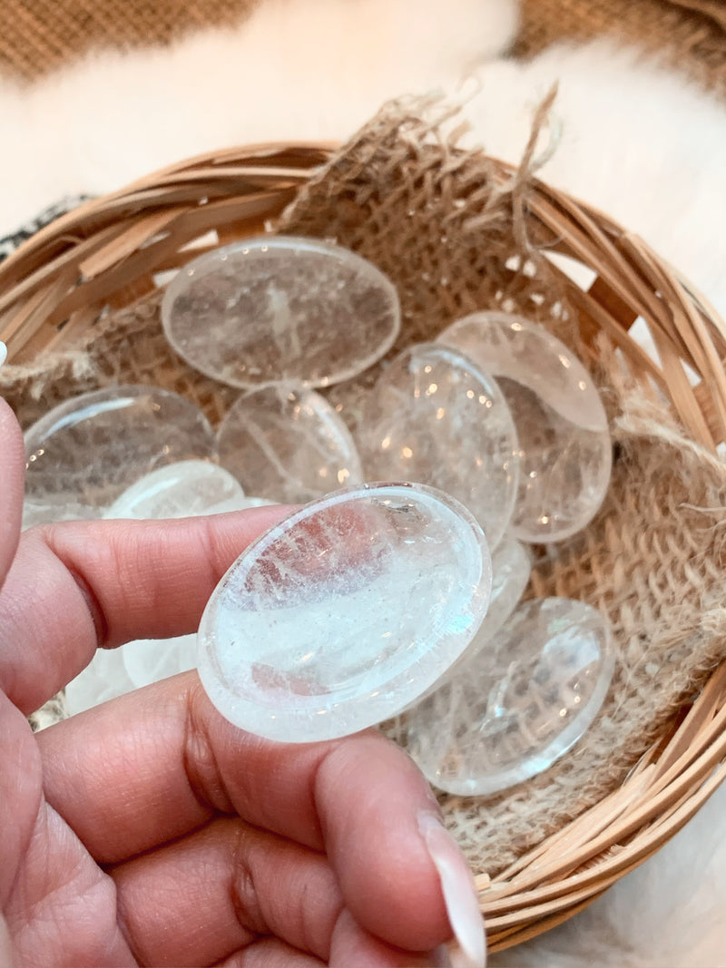 Clear Quartz Worry Stone