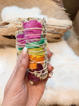 7 Chakra Rose Petal Sage Stick