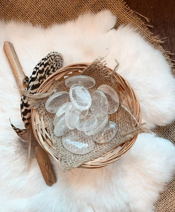 Clear Quartz Worry Stone
