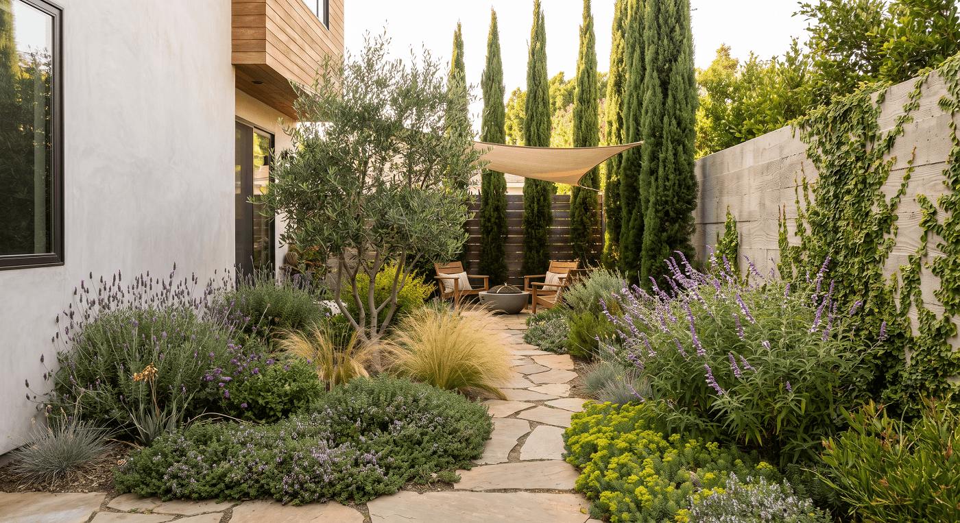 Modern patio hardscaping in Los Angeles