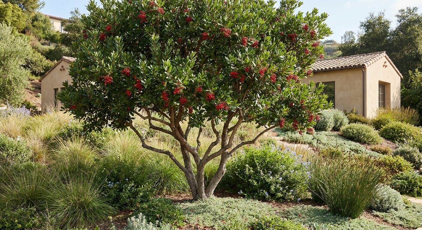 Toyon Hollywood holly with red berries